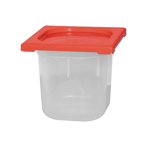 CaterChef voedseldoos Rood 2,4 liter 1/6 GN