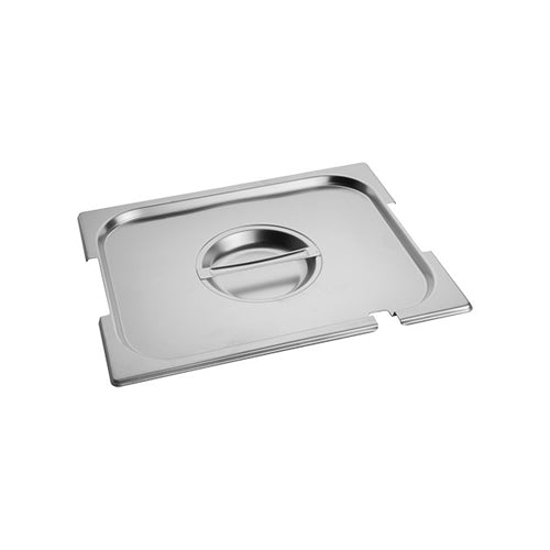 RVS Deksel met lepel en greepuitsparing 1/2 GN