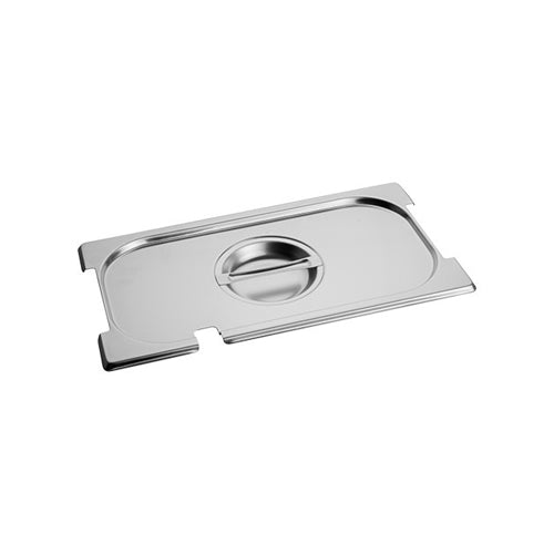 RVS Deksel met lepel en greepuitsparing 1/3 GN