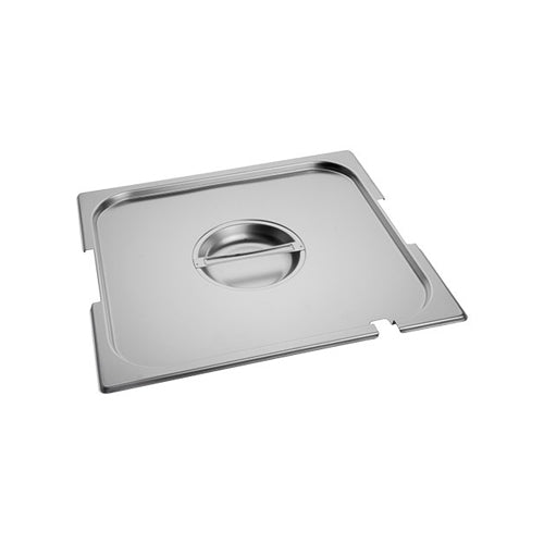 RVS Deksel met lepel en greepuitsparing 2/3 GN