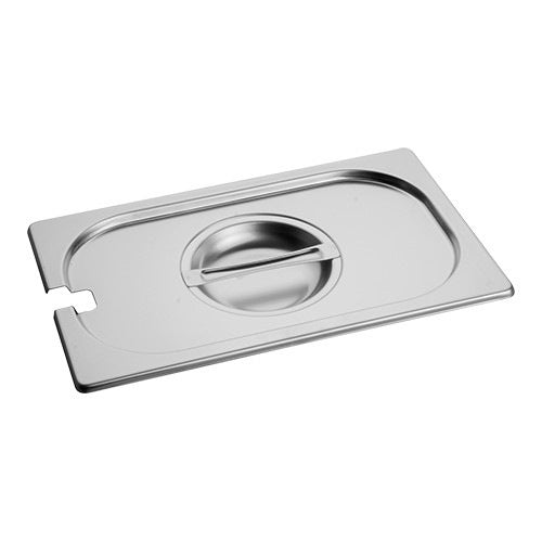 RVS Deksel met lepeluitsparing 1/4 GN