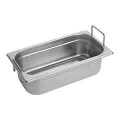 RVS gastronorm bak met greep 1/3 GN - 100 mm