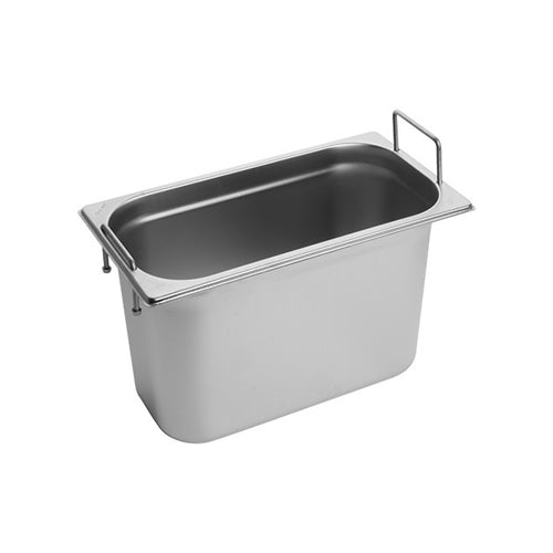 RVS gastronorm bak met greep 1/3 GN - 200 mm