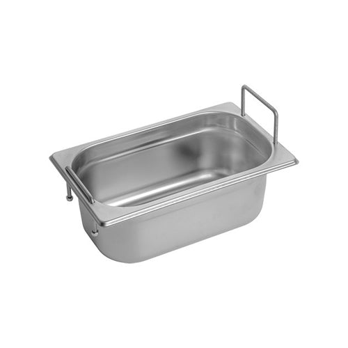 RVS gastronorm bak met greep 1/4 GN - 100 mm