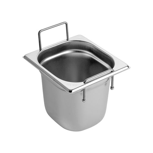 RVS gastronorm bak met greep 1/6 GN - 150 mm