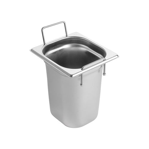 RVS gastronorm bak met greep 1/6 GN - 200 mm