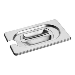 RVS deksel 1/9 GN met lepeluitsparing