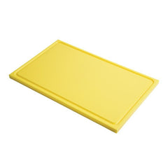 Gastronorm GN 1/1 HDPE Snijplank met geul Geel
