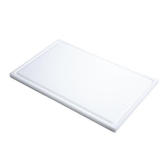Gastronorm GN 1/1 HDPE Snijplank met geul wit